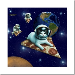 Get me a pizza. Space cat pizza. Catstronaut Posters and Art